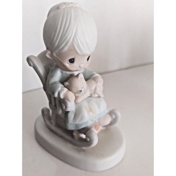 Jonathan & David Precious Moments Enesco 1979 Figurine "Purr-fect Grandma" - Picture 9 of 10